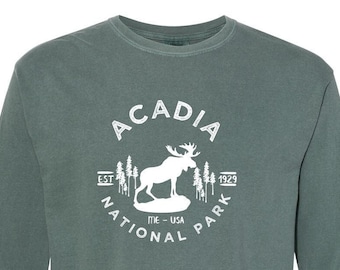 T-shirt à manches longues couleurs confort Parc national Acadia