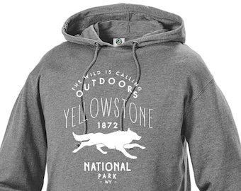 Yellowstone National Park Wolf Adventure Unisex Hoodie