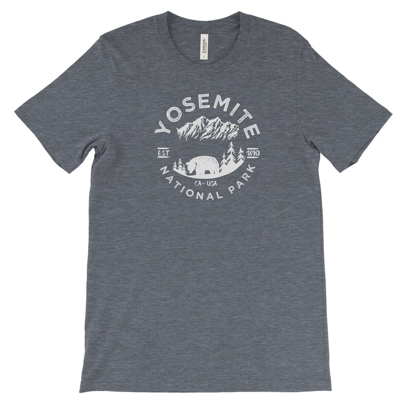 Yosemite National Park Adventure Tshirt Heather Slate