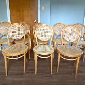 Vintage Thonet Bentwood Chairs, Set of 8