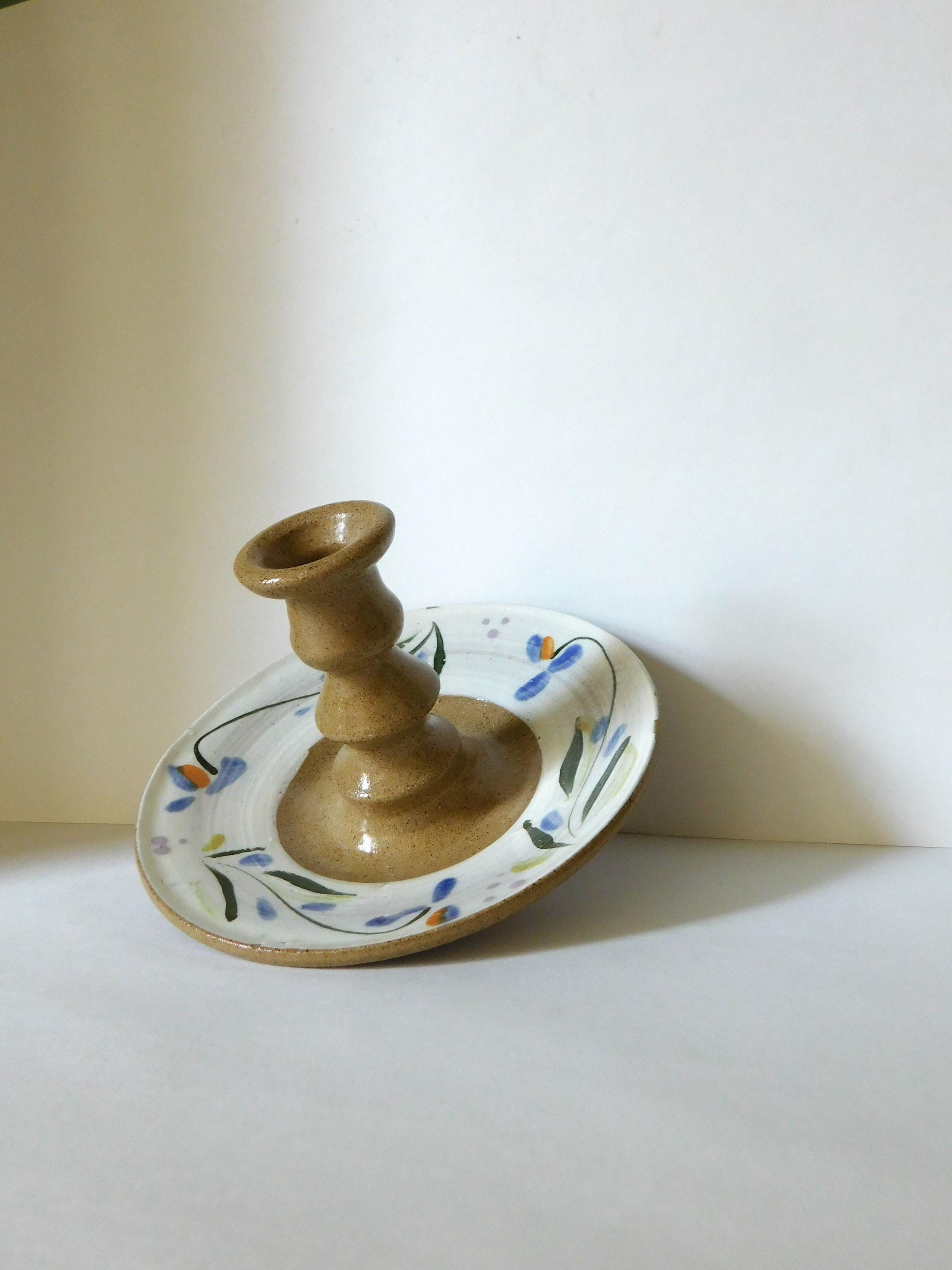 花柄陶器キャンドルホルダー - Etsy 日本