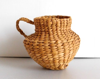 Woven Rattan Pitcher