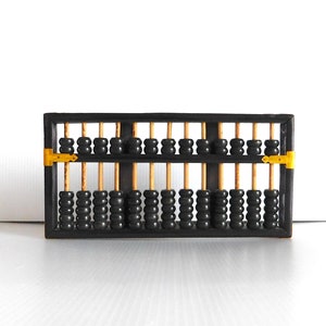 13-Row Chinese Abacus by Lotus Flower