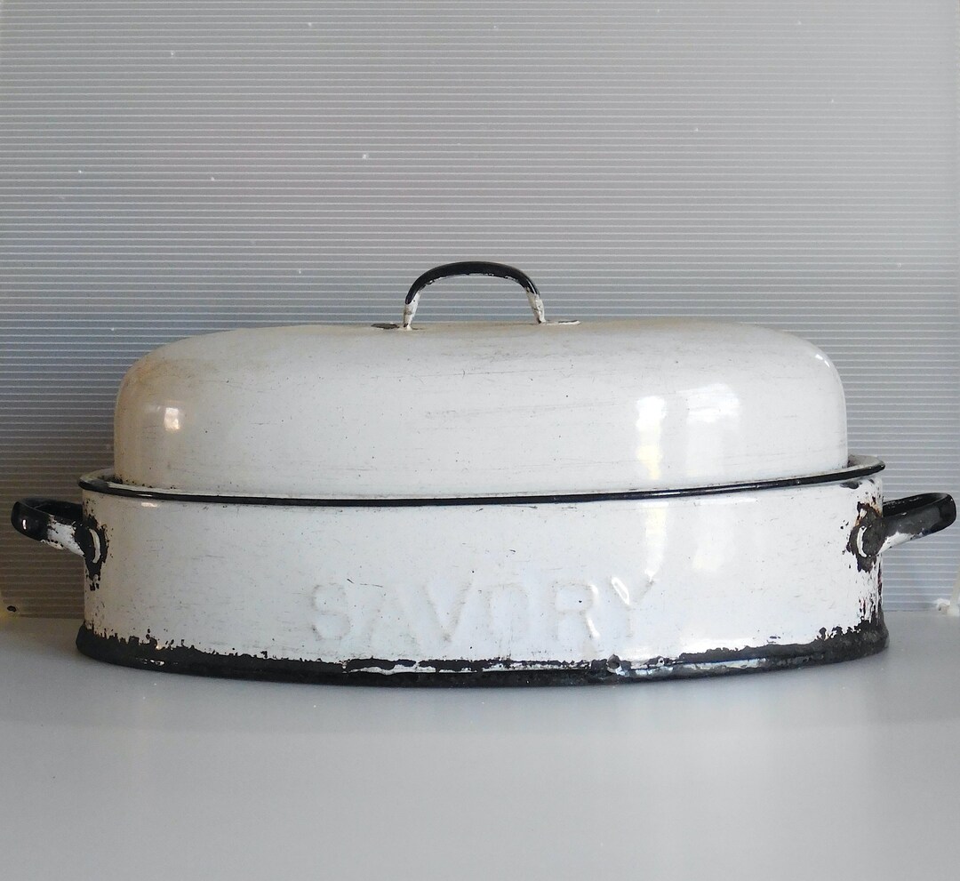 Enamel 'savory' Roasting Pan Etsy