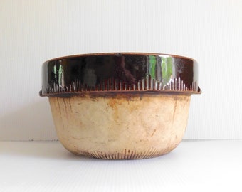 Antique Stoneware Bakeware Bowl