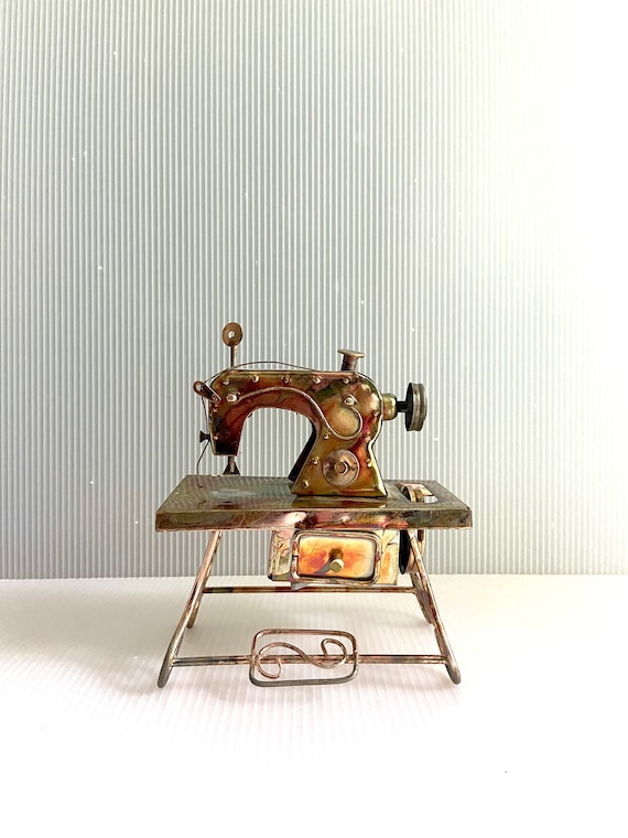Carillon a forma di macchina da cucire, mini scatola musicale con