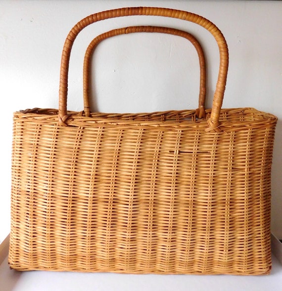 Woven Rattan Basket Bag - image 4