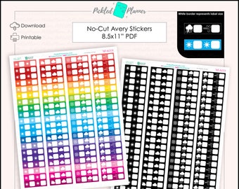 No-Cut Weather Icon + Temperature Sticker Sheets || Avery Presta® 94203 Labels || 19 Total Colors || 0.75