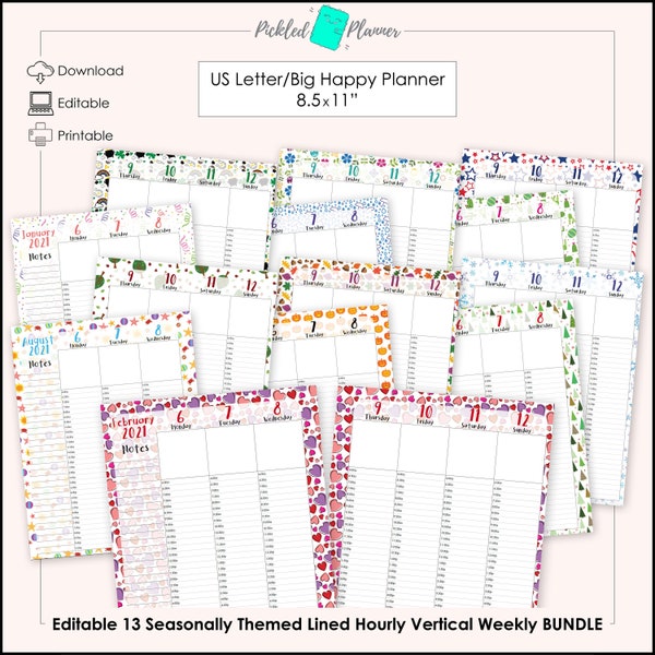 Happy Planner Big Vertical Printable Etsy