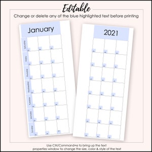 Editable Modern Black &amp; White Undated, Perpetual Monthly Planner ...