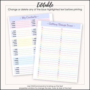 90 Total Pages! Editable Student/teacher Bright Rainbow Undated, School ...