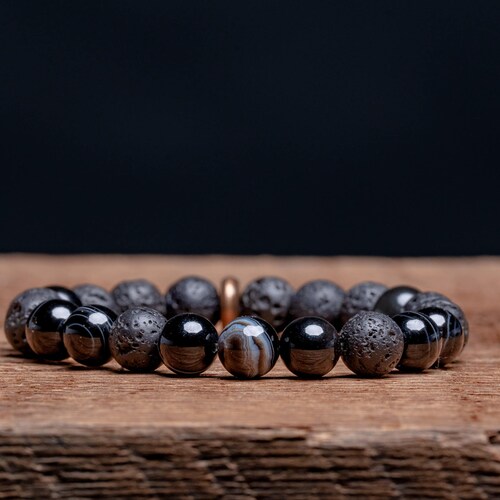 Anxiety Grounding Bracelet Anxiety Bracelet Black Onyx Etsy