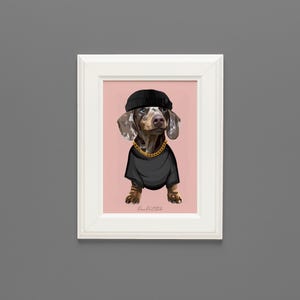 6x4 ”Giclee Druck. Skater Junge Dackel, männlich. Wandkunst für Tierliebhaber