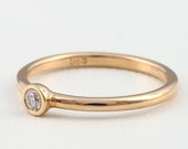 Verlobungsring mit Brillant 0,07ct, Solitärring Gold, Brillantring 585 750 Weißgold, Gelbgold, Rotgold, Rosègold