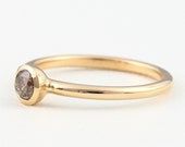 Solitärring mit braunen Brillant, Brillantring mit braunen Stein, Antragsring 585 750 Gelbgold Weißgold, Goldenern Ring