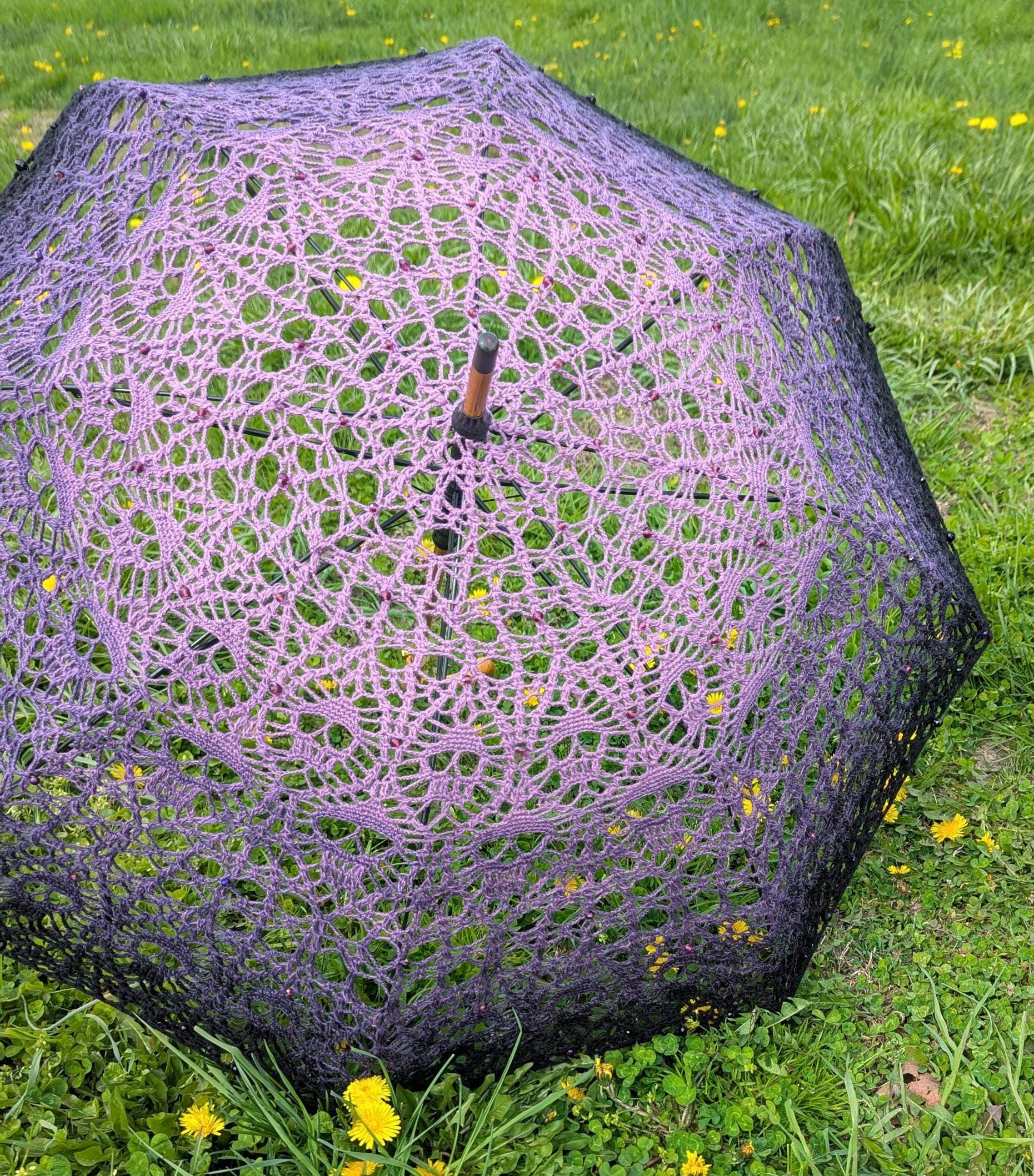 Crochet Parasol Wooden Handle