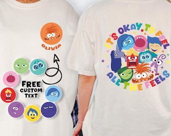Disney Inside Out shirt Pixar Disney Family Vacation 2026 Joy verdriet angst Tee Inside Out karakter shirt Inside Out 2 Family Matching T