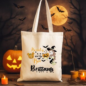 Princess Belle Trick or Treat Bucket Beauty and the Beast Halloween Candy Bucket  Belle Trick or Treat Tote Bag Personalized Princess Belle