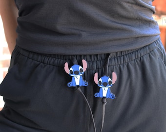 Stitch Drawstring Charms Hoodie Accessoires - Kinder Drawstring Charm Disney Stitch Drawstring Charm: 3D gedrucktes Hoodie Zubehör - 2er Set
