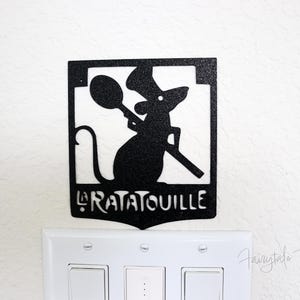 La Ratatouille Sign 3d Printed Remy Ratatouille light switch Topper Remy Ratatouille kitchen decor night light Remy Ratatouille Disney Gift