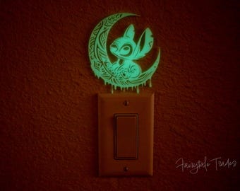 Stitch Light Switch Wall Decor Glow in Dark Stitch Kid Room Decor Nursery Gift Baby Shower Gift Nursery Decor Stitch Baby Shower Room Gift