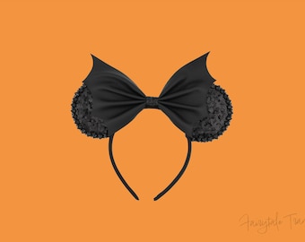 Goth Bat Halloween Mickey Mouse Ears, Halloween Minnie Mouse  display picture 1