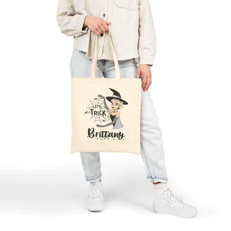 Elsa Trick or Treat-emmer Frozen snoepemmer Halloween Frozen Trick or Treat-draagtas gepersonaliseerde Frozen snoepemmer Elsa gepersonaliseerd afbeelding 4