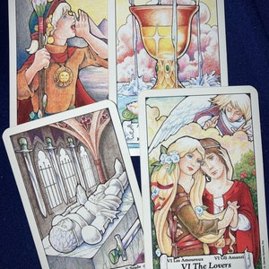 4 cartas espalhadas Dinheiro / Amor / Carreira