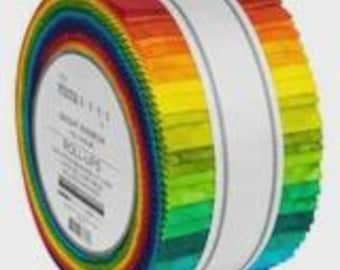Artisan Batiks, Prisma Dyes, Robert Kaufman, Jelly Roll,  Moda, Fabric, Rainbow Colors, Quilt, 100% Cotton