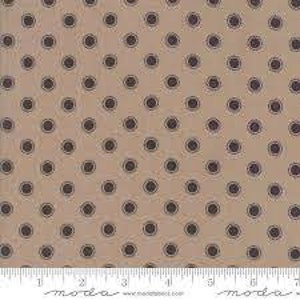 Olive's Flower Market, Brown Dot, 1/2 Yard Cuts, Yardage, Fabric, Quilt
