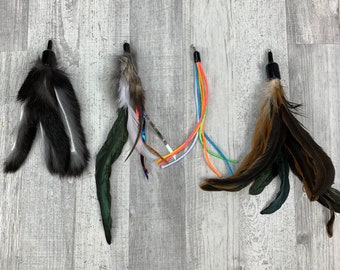 Cat toy refill replacement pack | Feather jet / Fly wand refill | Fits any toy with a swivel snap | DaBird replacement pack