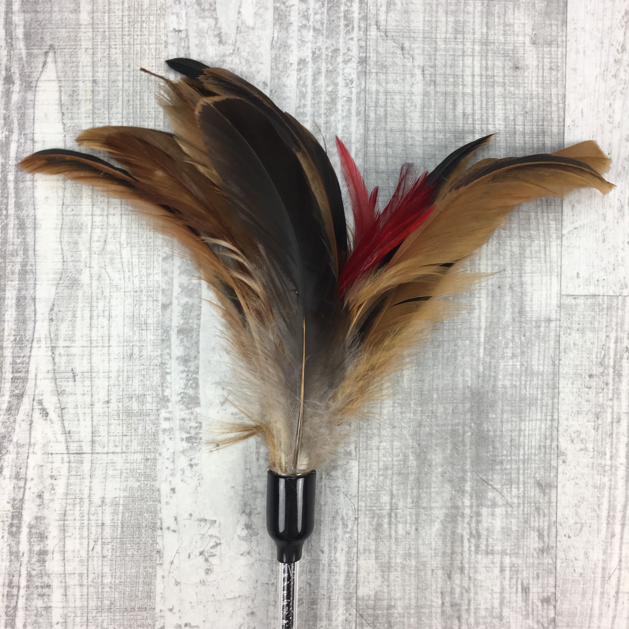 Cat toy Mega feathers duster Cat teaser toy Interactive Etsy