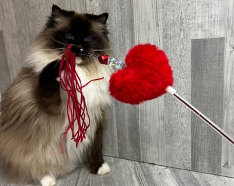 Cat toy | Valentine’s Day cat toy | Heart cat toy | Iove you cat teaser