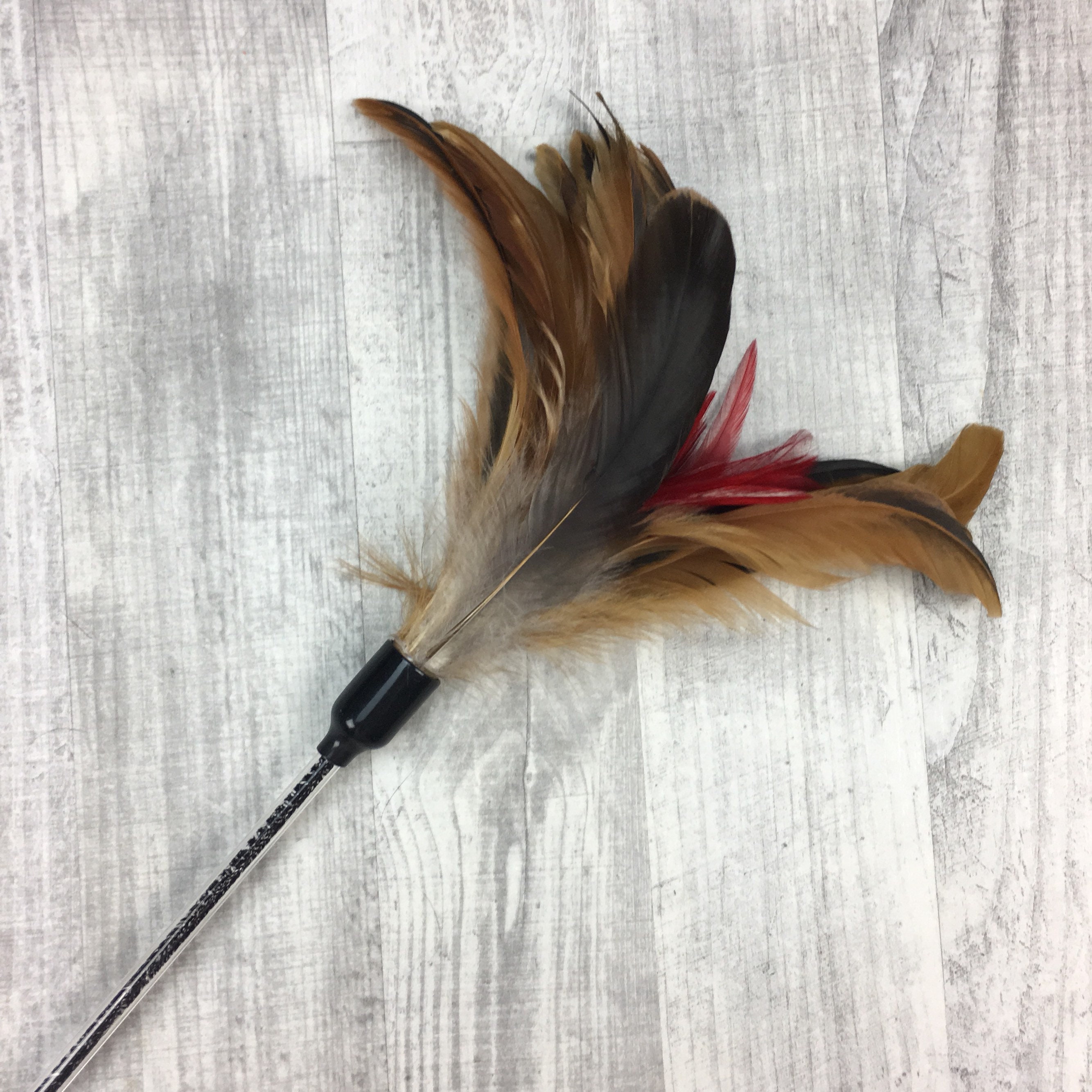 Cat toy Mega feathers duster Cat teaser toy Interactive Etsy