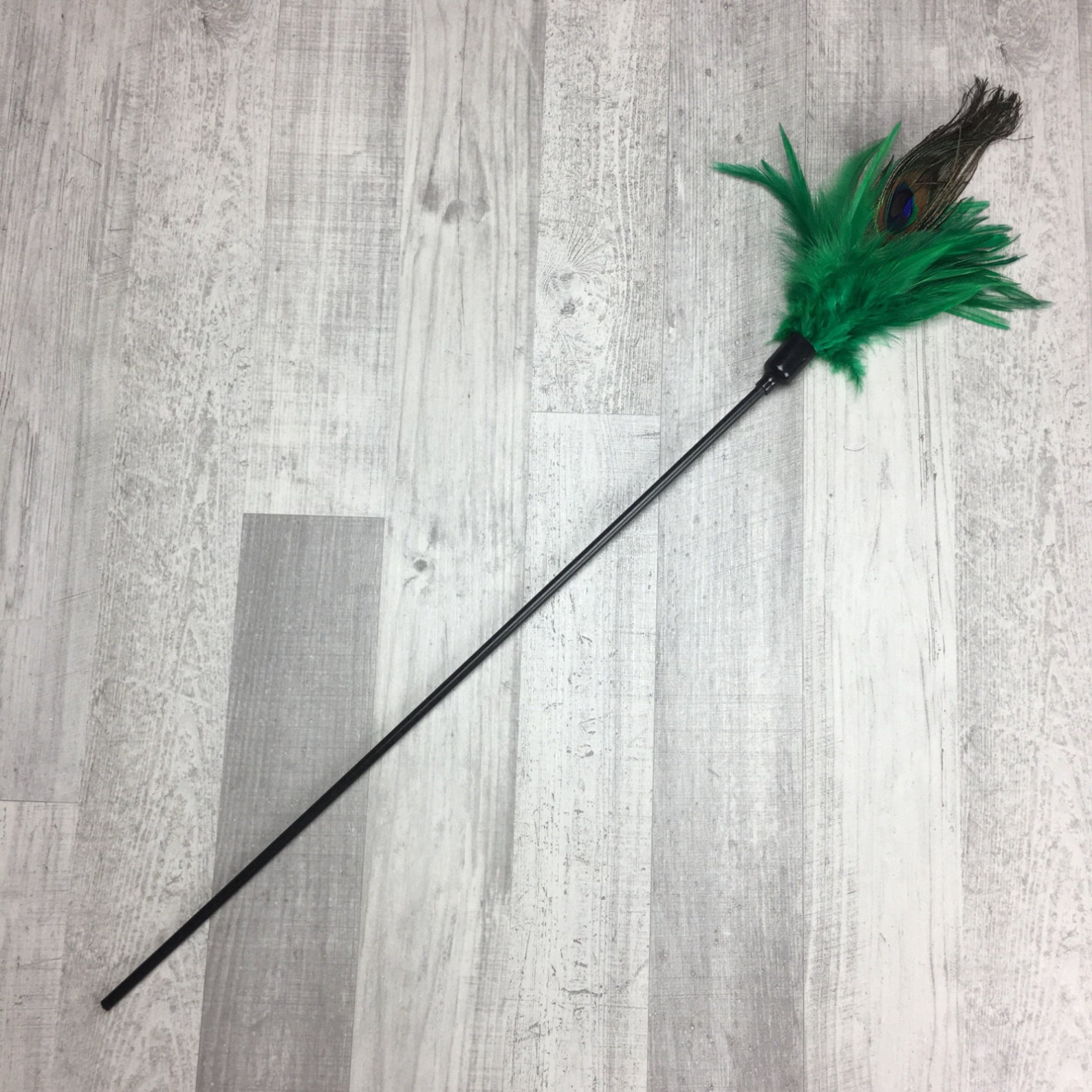 Cat toy Peacock feather duster cat teaser toy Interactive Etsy