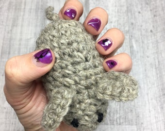 Cat toy | Crochet wool mouse with organic catnip | grey mouse cat toy | Very potent homegrown catnip | Big mouse cat toy |