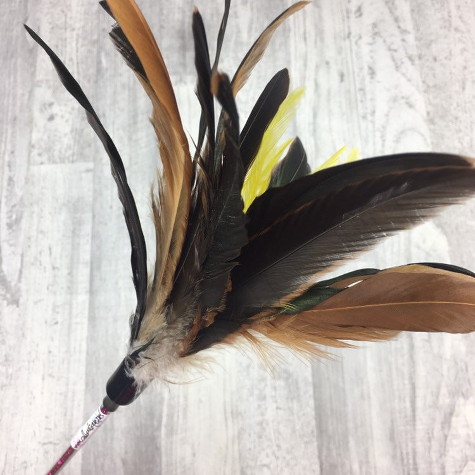 Cat Toy Mega Feathers Duster Cat Teaser Toy Interactive Etsy