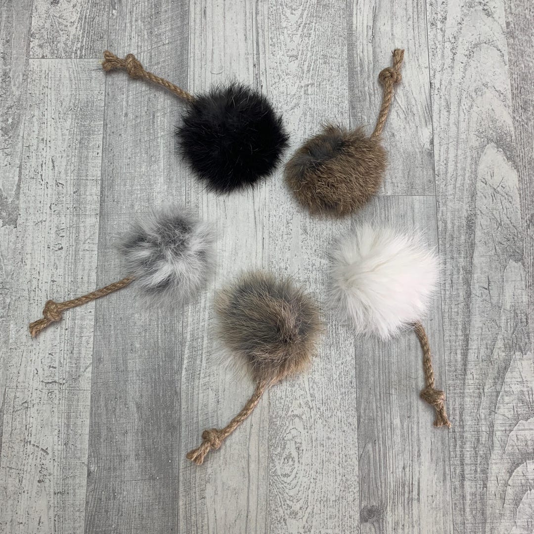 Mouse With Ruffle Fur Rabbit Fur Cat Toy Mice: Handmade Lure Toss Toys (5-10 Pc Set) - Etsy