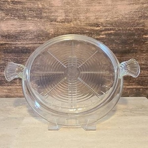 Anchor Hocking Fire King  CRYSTAL CLEAR Table Server/Hot Plate
