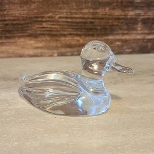 Vintage Princess House® #815 Lead Crystal Duck Figurine