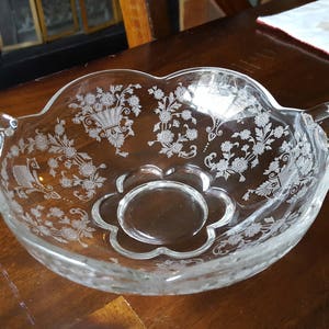 1930&#39;s Duncan Miller FIRST LOVE #115 Double Handled Bowl/Nappy