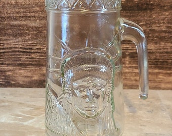 1985 Anchor Glass STATUE Of LIBERTY CENTENNIAL Glass Mug