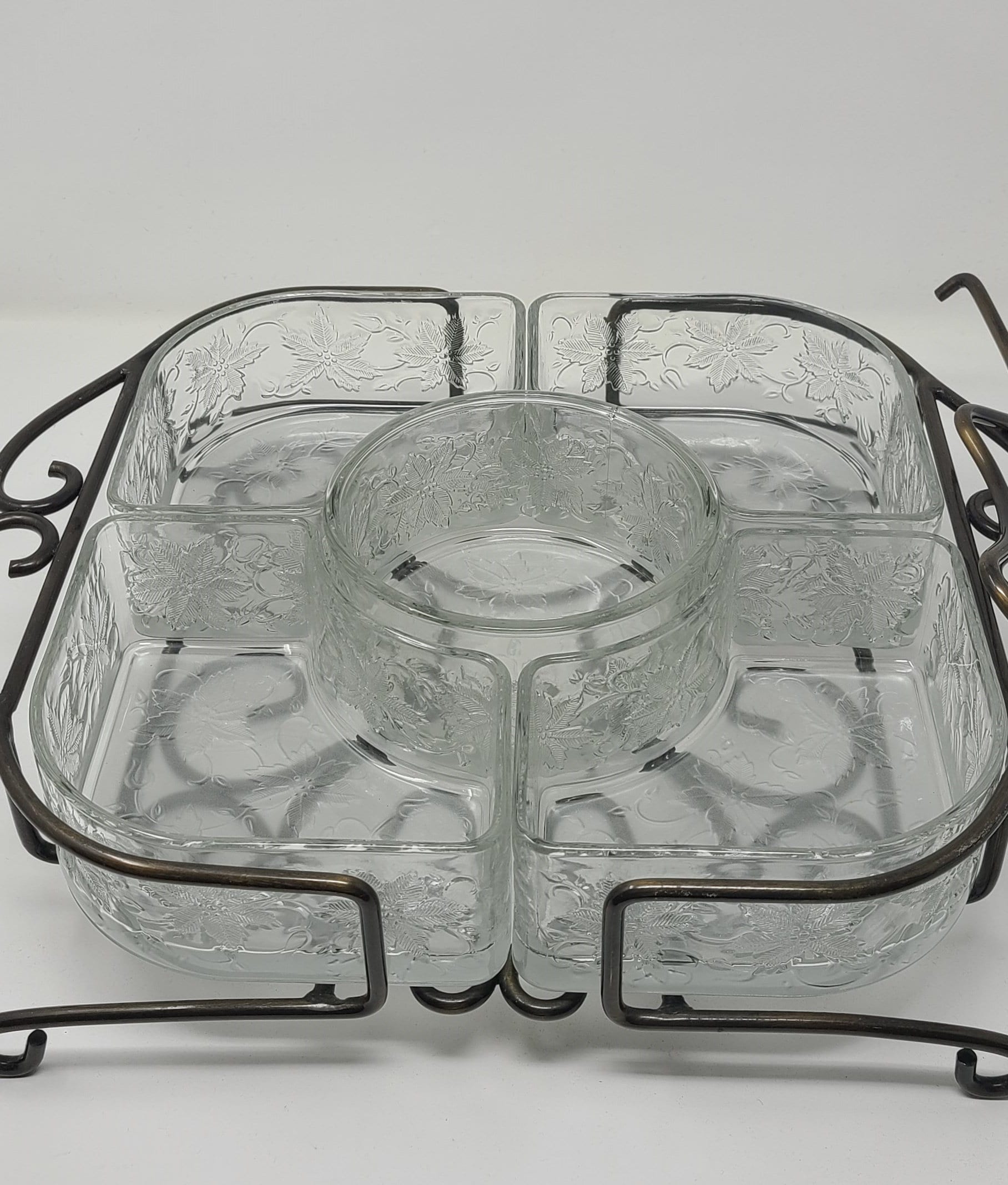 1980's Princess House® #593 FANTASIA® 8-piece Chip & Dip Set