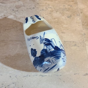 Vintage Delfts Shoe Ashtray/Holland Souvenir/Handpainted