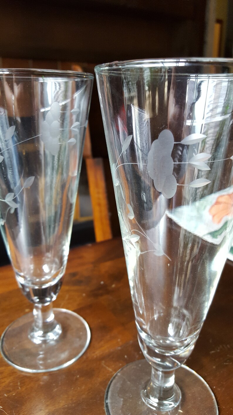 Princess House® 442 Heritage™ Pilsner Glasses Set of Two Etsy