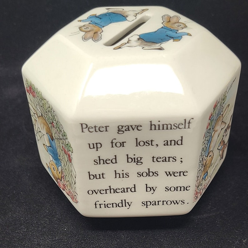 Peter Rabbit Sparrows Wedgwood PETER RABBIT Octagonal Money Box - Etsy
