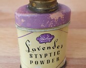 Vintage 1940's Tin of Paislays Lavender Styptic Powder (Walgreen's Company)