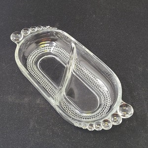 1930&#39;s Duncan Miller TEARDROP Handled Two-Compartment Olive Dish