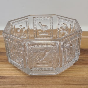 1960&#39;s Imperial #736 or #651-Clear Octagon BUTTERPAT SWEETS SERVER Box - Missing Cover