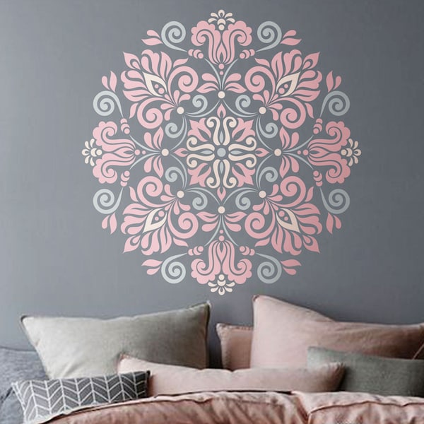 Mandala Stencil Tribal Pattern for DIY Wall Decor Modern Home Decorative Stencils Mandala wall art Yoga studio Chambre fleuri décor #s001